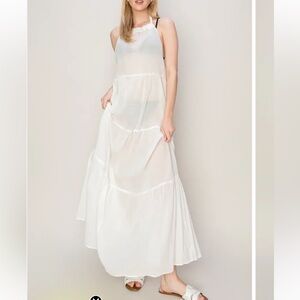 HYFVE Elegant White Sheer Coverup
